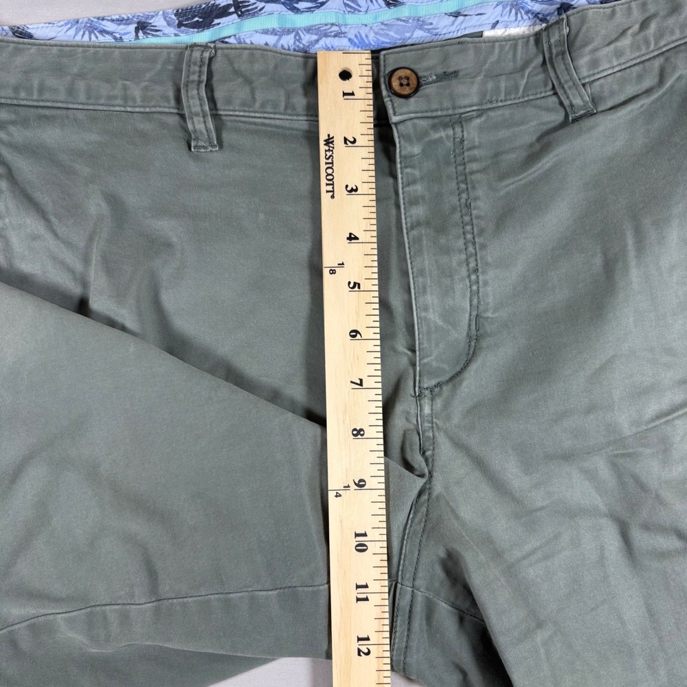 Tommy Bahama Boracay Shorts Mens 36 Green Olive Drab Flat Front Chino T815546 - Picture 5 of 11